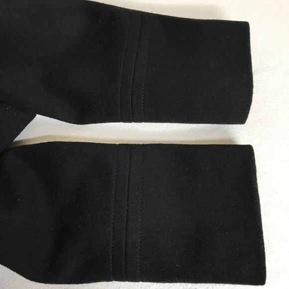 J. Crew Size 4 Black Peacoat Wool by Nello Gori Double Breasted 2 Pockets - Picture 13 of 13